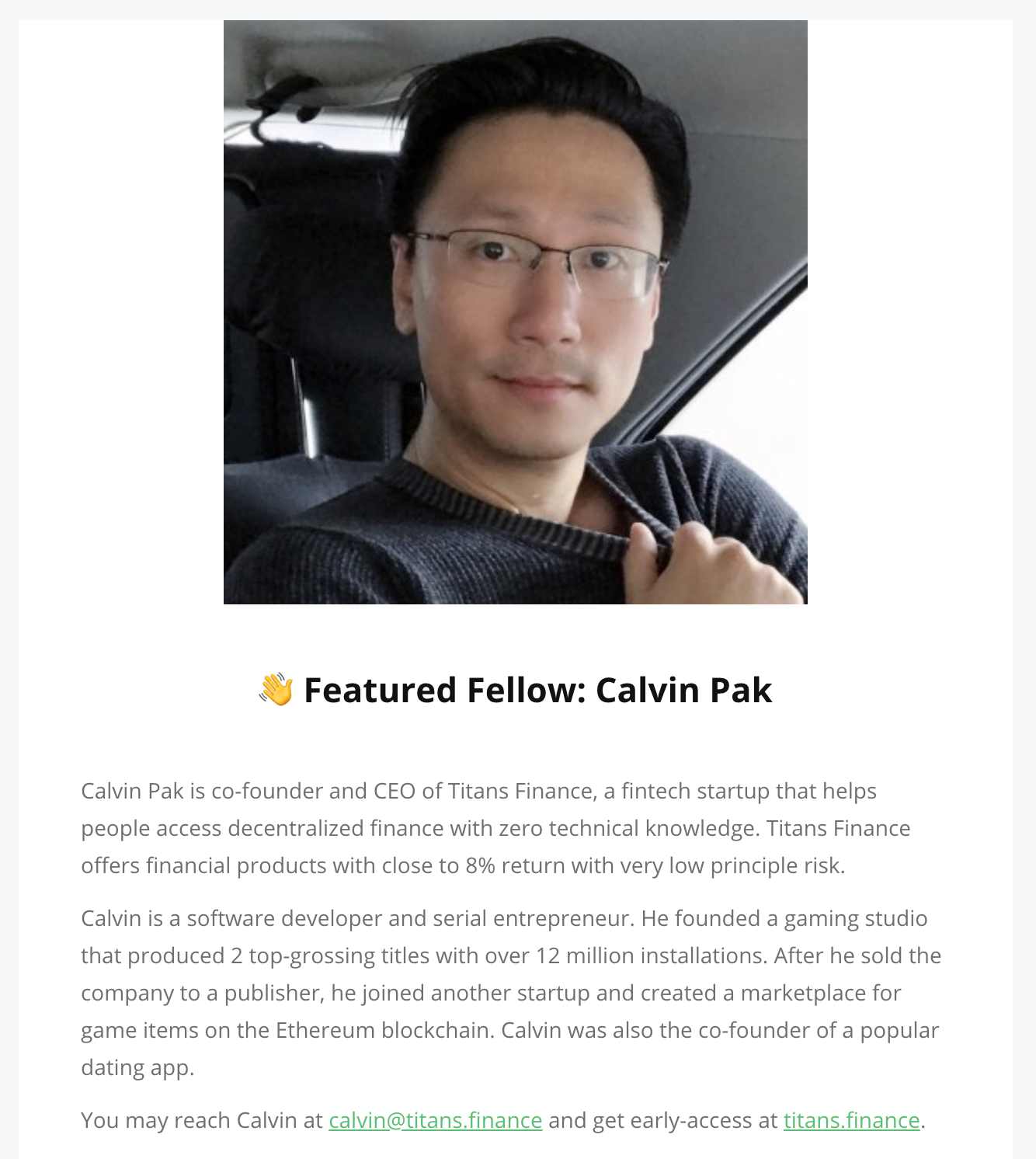 Titans Finance featured in COLLAB x